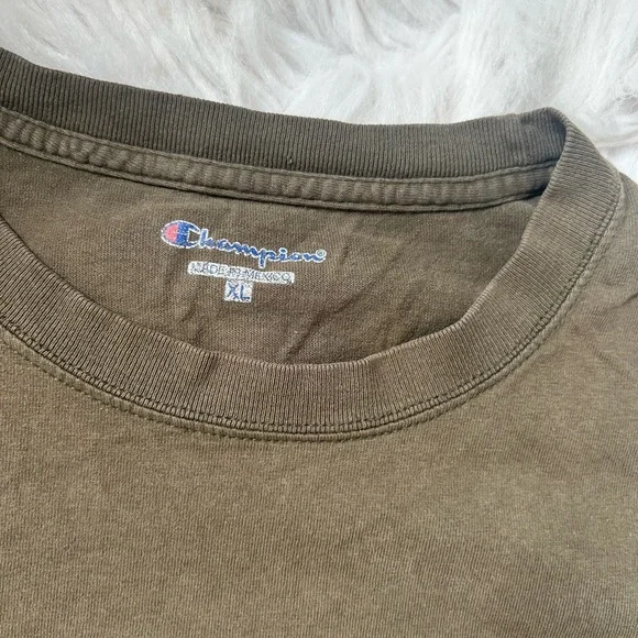 Champion Olive Crewneck Short Sleeve Tee - Picture 2 of 2